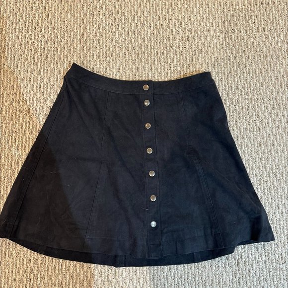 ABERCROMBIE SUEDE SKIRT/BLACK/SIZE 6 - Picture 1 of 1